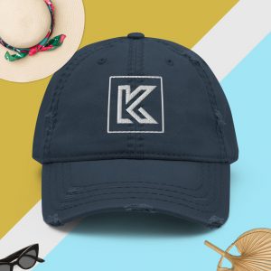 K Distressed Hat